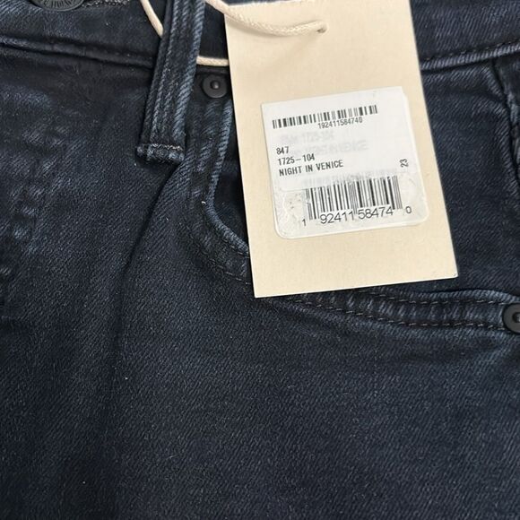 Mother The Tomcat Roller High Rise Wide Leg Jeans Night in Venice SZ 23 NWT $268 - Picture 4 of 5
